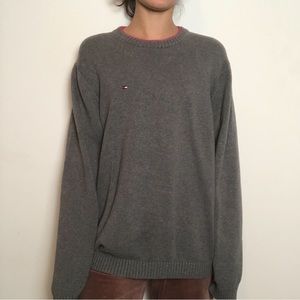 Gray Oversized Tommy Hilfiger Sweater!